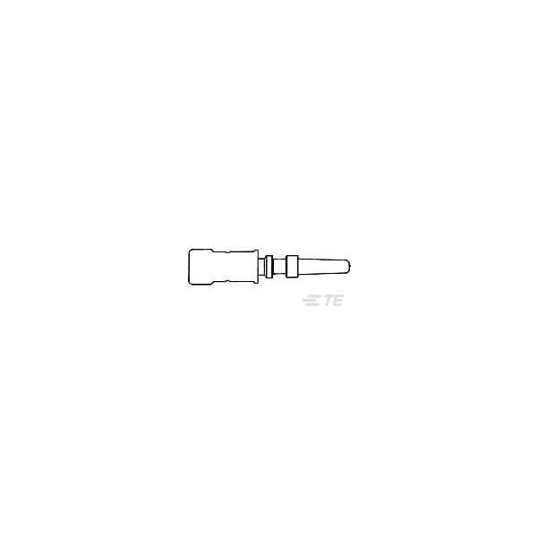 Te Connectivity Connector Accessory, 0.04In Min Cable Dia, 0.08In Max Cable Dia, Contact, Brass 42574-3 - main